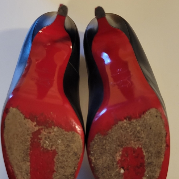 Christian Louboutin Rolando 120 Black Leather Heels - Picture 9 of 10